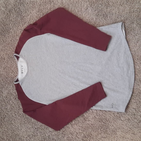 BYLT Drop Cut Long Sleeve Baseball Shirt - Picture 1 of 3